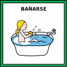 BAÑARSE (FEMENINO) - Pictograma (color)