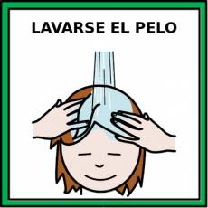 LAVARSE EL PELO (MASCULINO) - Pictograma (color)