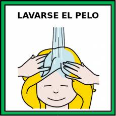 LAVARSE EL PELO (FEMENINO) - Pictograma (color)