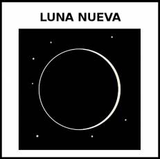 LUNA NUEVA - Pictograma (blanco y negro)
