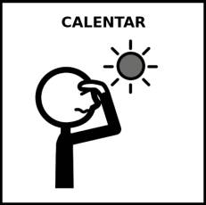 CALENTAR (SOL) - Pictograma (blanco y negro)