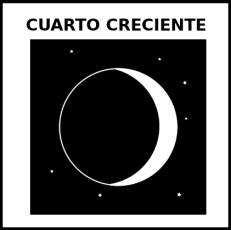 CUARTO CRECIENTE - Pictograma (blanco y negro)
