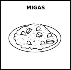 MIGAS (GUISO) - Pictograma (blanco y negro)