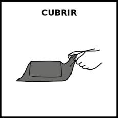 CUBRIR - Pictograma (blanco y negro)
