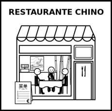 RESTAURANTE CHINO - Pictograma (blanco y negro)