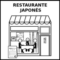 RESTAURANTE JAPONES - Pictograma (blanco y negro)