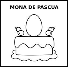 MONA DE PASCUA - Pictograma (blanco y negro)