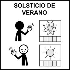 SOLSTICIO DE VERANO - Pictograma (blanco y negro)