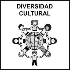 DIVERSIDAD CULTURAL - Pictograma (blanco y negro)
