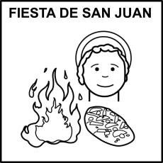 FIESTA DE SAN JUAN - Pictograma (blanco y negro)