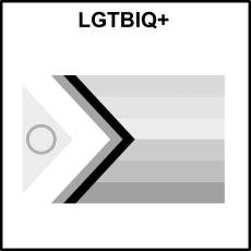 LGTBIQ+ - Pictograma (blanco y negro)