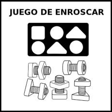 JUEGO DE ENROSCAR - Pictograma (blanco y negro)