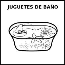 JUGUETES DE BAÑO - Pictograma (blanco y negro)
