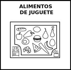 ALIMENTOS DE JUGUETE - Pictograma (blanco y negro)