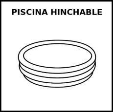 PISCINA HINCHABLE - Pictograma (blanco y negro)