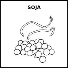 SOJA - Pictograma (blanco y negro)