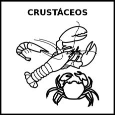 CRUSTÁCEOS - Pictograma (blanco y negro)