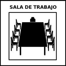 SALA DE TRABAJO - Pictograma (blanco y negro)