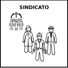 SINDICATO - Pictograma (blanco y negro)