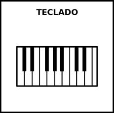 TECLADO (MÚSICA) - Pictograma (blanco y negro)